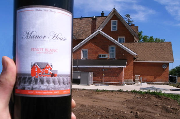 Winery outdoor in office sign bottle reward for Walker Hall Winery