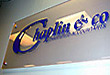 Plate metal 3d Reception Sign made of thick acrylic background with 3d lettering on the first surface