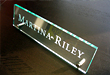 Custom nameplate sign deep engraving plaques for corporate offices can be used as name tags for the desktop space in conference rooms boardrooms or as a name badges