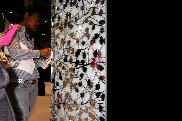 Decorative laser cut acrylic mirror screens and privacy panels