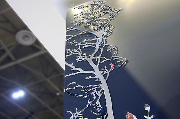 Twig and leaf decorative laser cut mirror screens for wall mounting as interior home or office decor - Art Signs Company