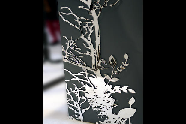 Decorative laser cut branch and twig mirror screen for wall mounting as interior home or office decor - Art Signs Company