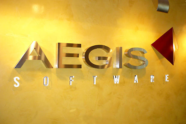 3D Metal office lobby signage in corporate building reception area made by Art Signs Company