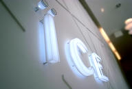 LED internally illuminated condo sale center office 3d sign made by Art Signs corp., office wall, wall decor,