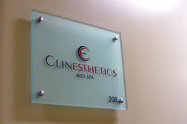 Office lobby plate sign