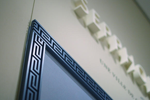 3d decorative laser cut dimensional frame and screen panel for Donor Walls project