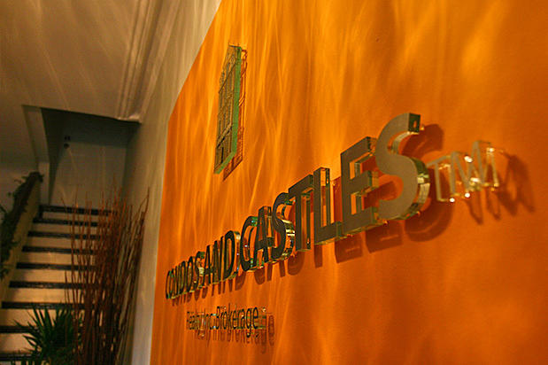 office 3d sign for corporate office mirror mirroron the wall