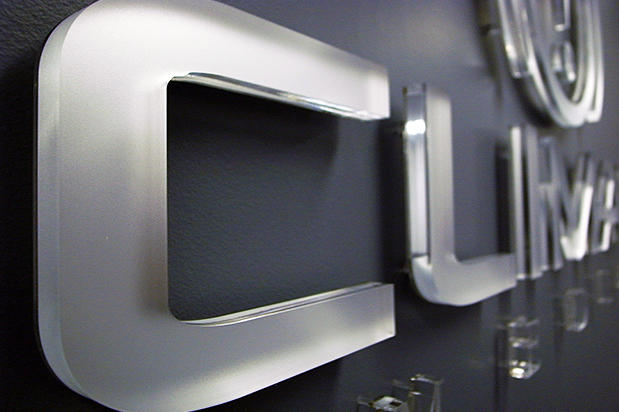 pastelicemetalic®, Wall mirror office 3d sign, donor wall sign