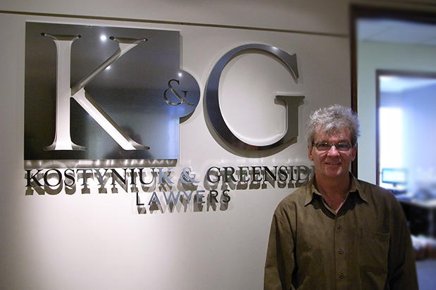 MR. Derek costyniuk the CEO of Kostyniuk & Greenside Lawyers of toronto, Art signs metal signs add a sparkling look to any office sapces