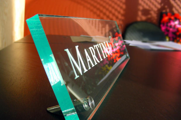 High Class NAME PLATE raster engraving for YOUR DESK… | ArtSigns®