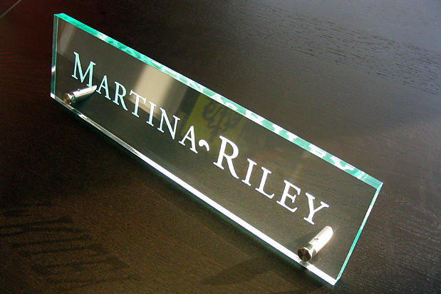 at Art Signs we proudly produce the best deep raster engraved® nameplate signs for corporate office, tradeshows, trophy, awards and gifts