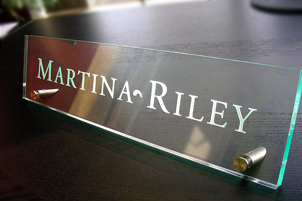 deep raster engraved® nameplate signs for corporate office, tradeshows, trophy, awards and gifts