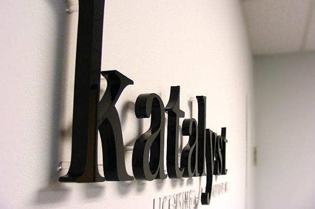 Solution Worx - Bluewater condominiums corporate logo sign made by Art Signs in Oakville location