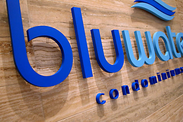 Solution Worx - Bluewater condominiums corporate logo sign made by Art Signs in Oakville location