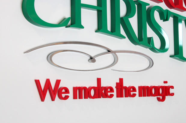 American christmas office 3d sign