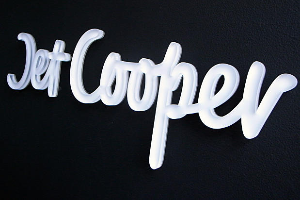 Custom Made office business corporations Pastelicemetallic wall office design sign