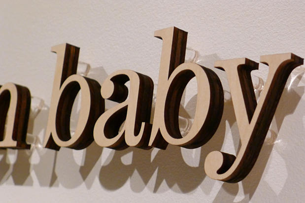 plywood sign wall office decorative design