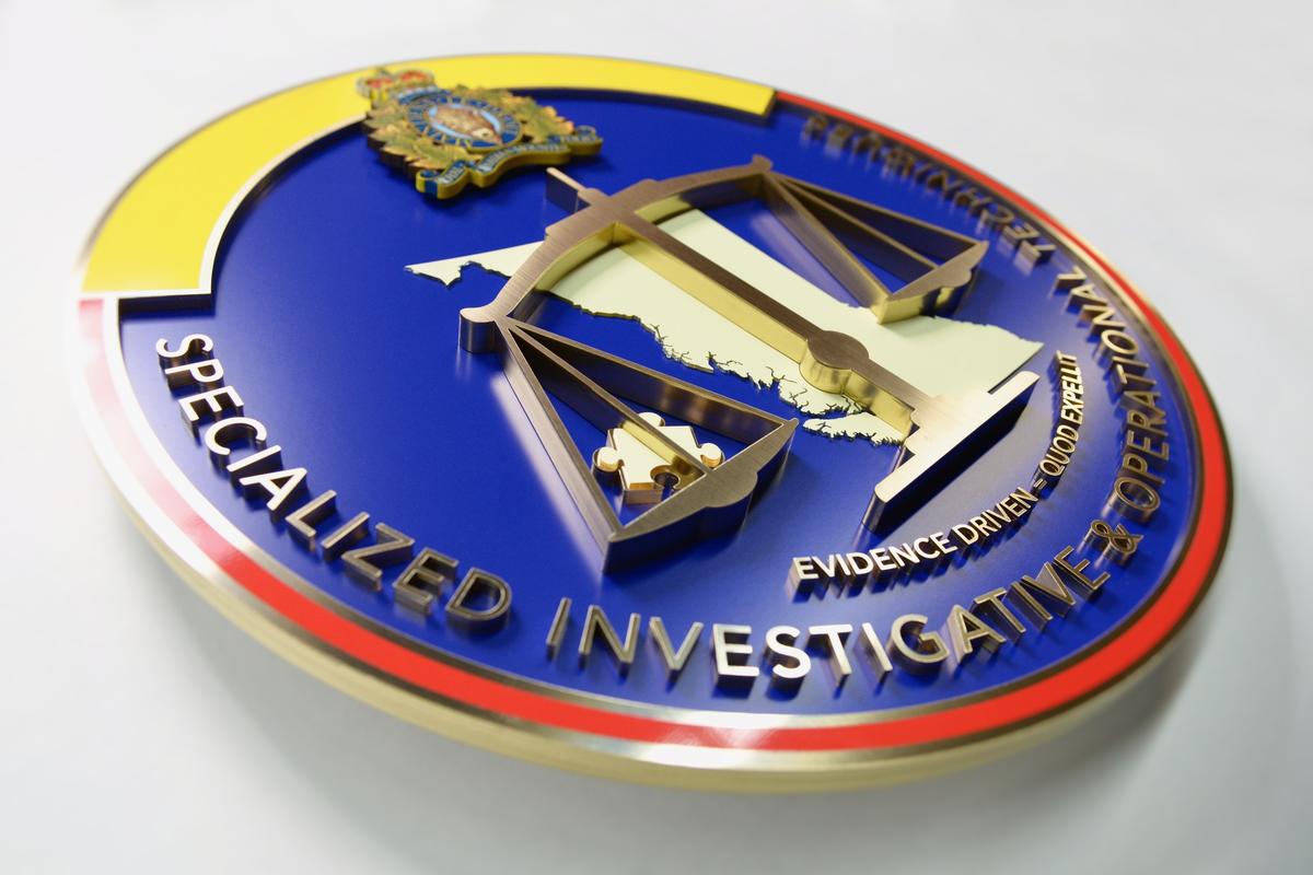 RCMP SIOT Unit 3D Government Office Door Logo Sign