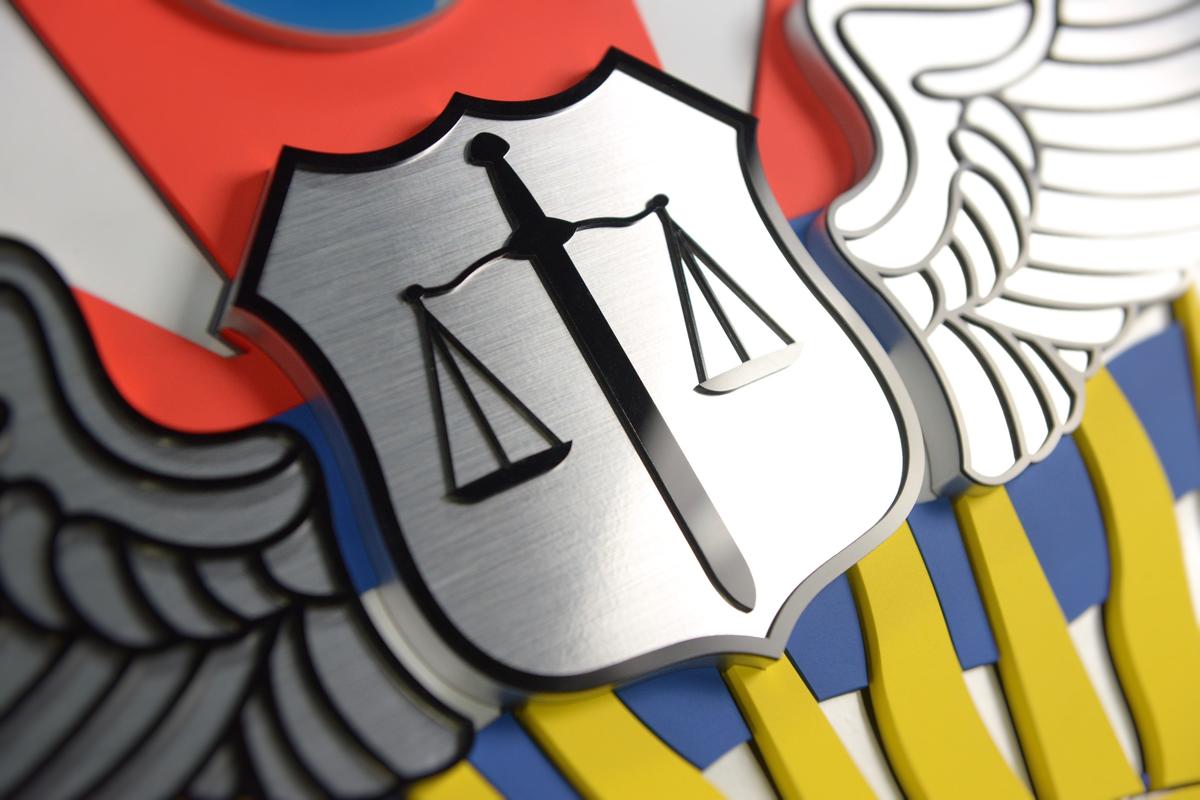 3d Metal Shield Sign for RCMP Corporate Government Office Building