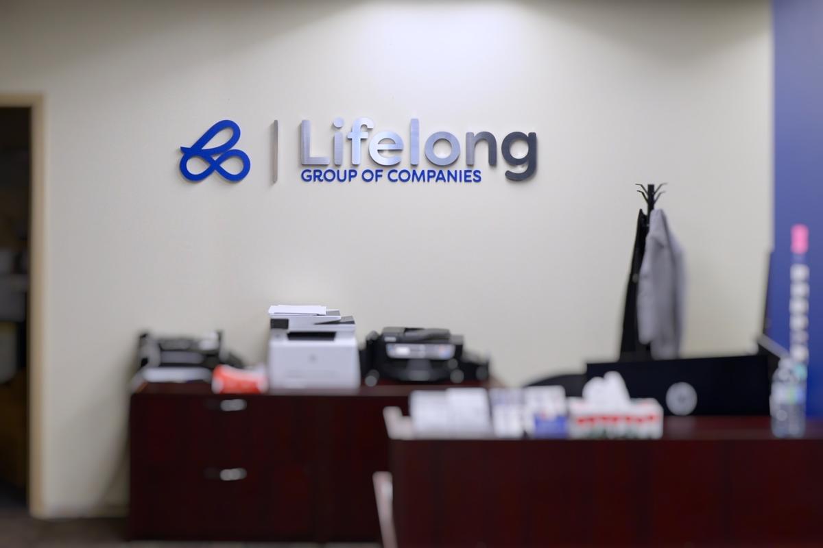 Real Estate Office Wall Logo Sign with Metal and Acrylic Lettering