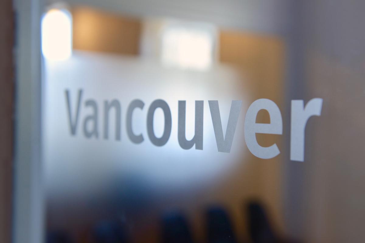 Glass Door Frosted Vinyl Sign Vancouver