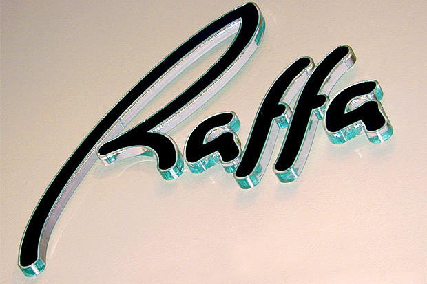 Office 3D reception lobby sign made of acrylic and mounted on the wall