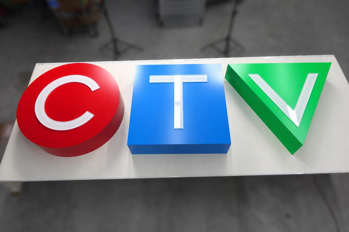 Complete CTV illuminated acrylic sign set on a fabrication table