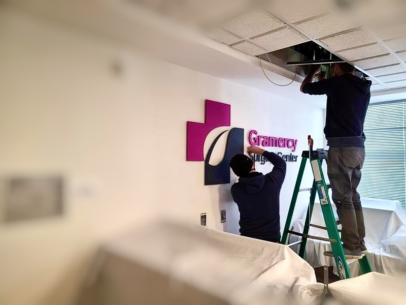 Backlit wall sign installers